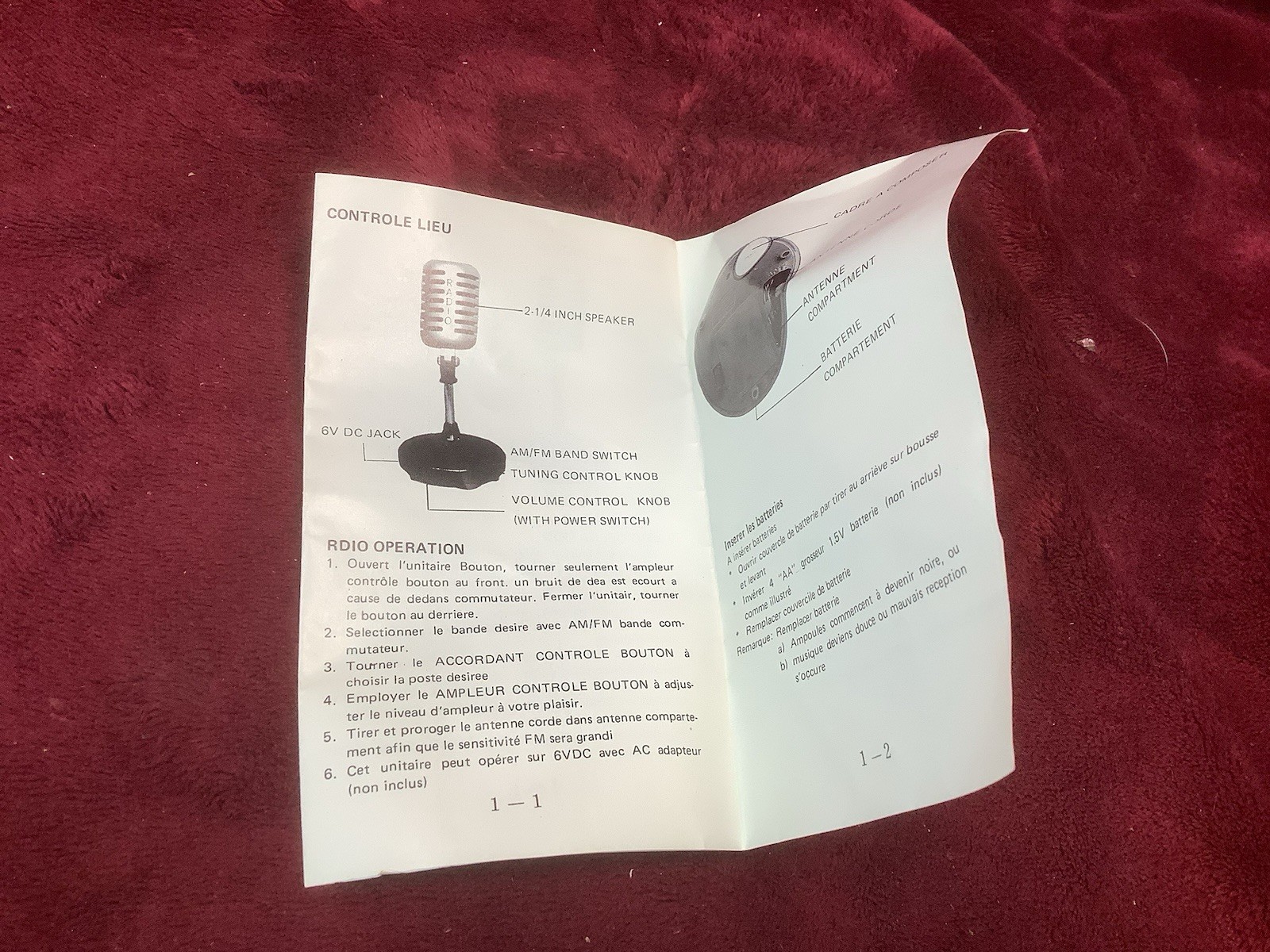 Vintage Chrome Deco Mike Microphone Am Fm Radio OTA-80 In Box Works Good