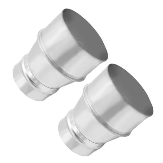 2PCS Metal Vent Duct Reducer 4" to 3" (100 mm to 80 mm) Galvanized Steel Round