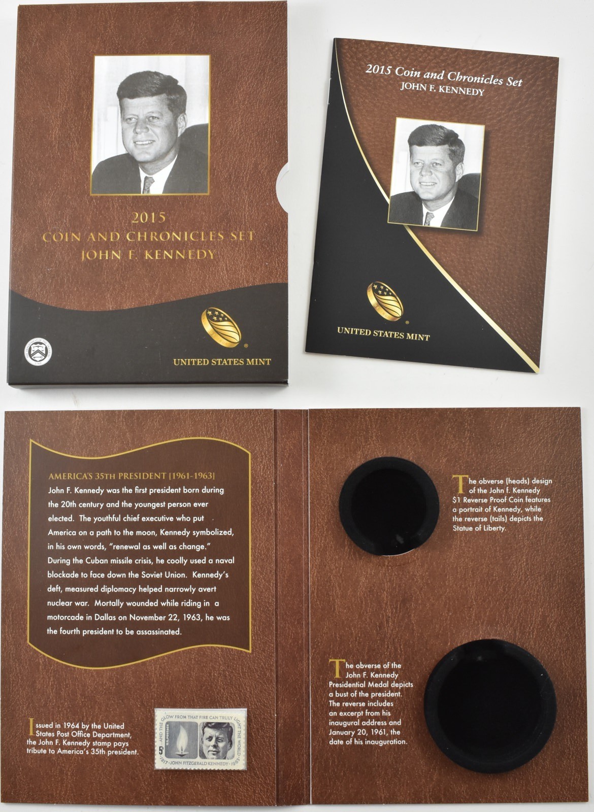 2015 Coin And Chronicles Set John F Kennedy OGP NO Coins
