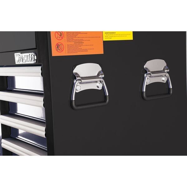 Westward 32H849 Westward Intermediate Chest, 3-Drawers, Powder Coated Black,