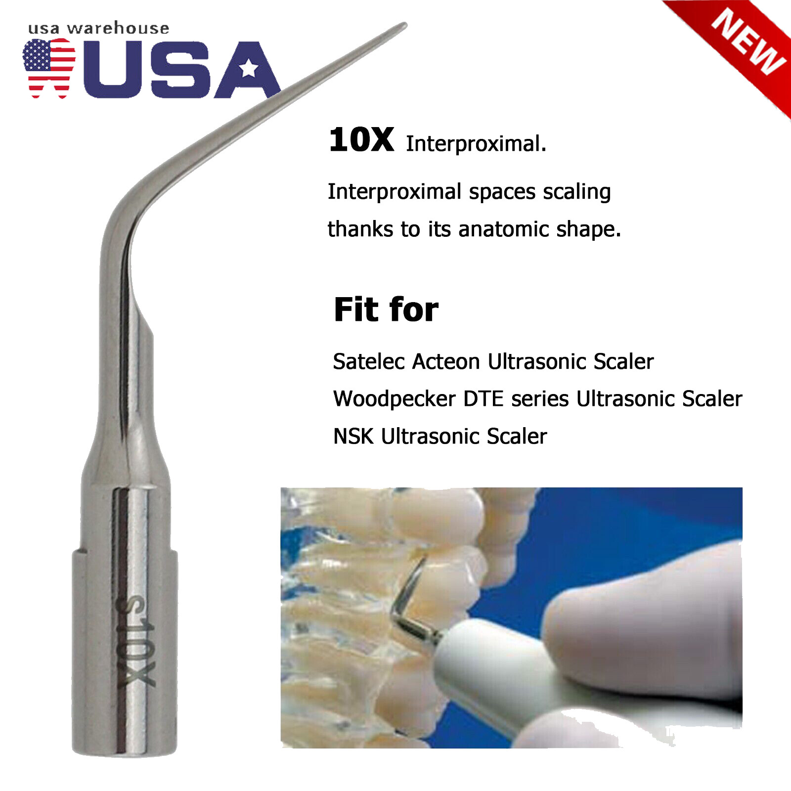 Fit Satelec ACTEON Newtron Handpiece Tips Dental Ultrasonic Piezo Scaler Scaling