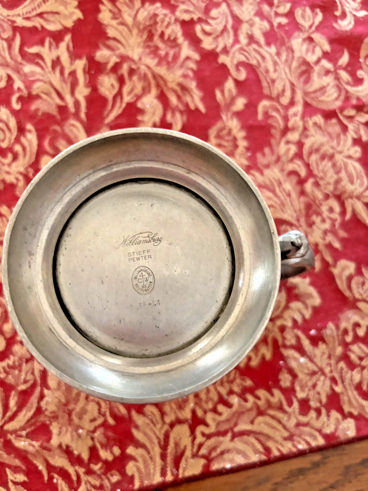 Vintage Williamsburg Stieff Pewter Mug Restoration, 1960's. CW55-14
