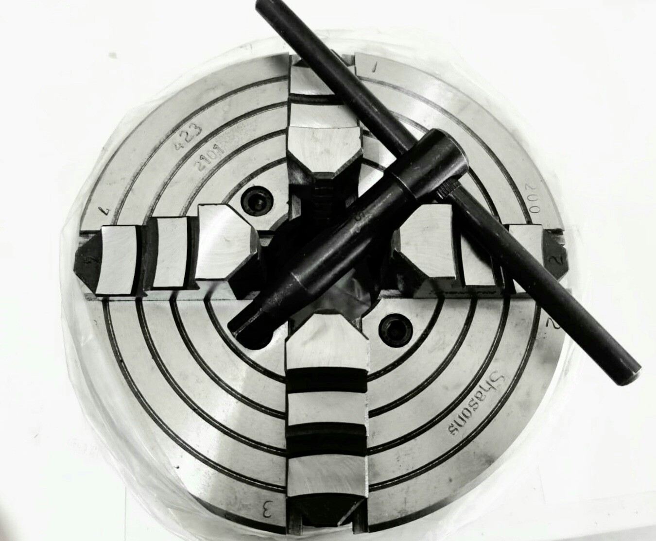 Turner 10"/250mm Precision Quality Independent 4 Jaw Lathe Chuck w/Chuck Key