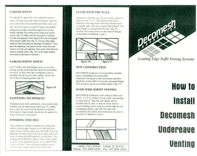 Decomesh 6" Aluminum Undereave Soffit Vent White