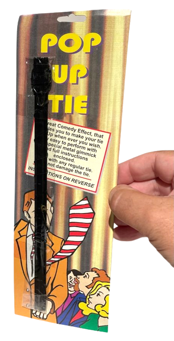 Deluxe Comedy POP UP NECK TIE Rising Magic Trick Clown Joke Gag Men Gimmick Prop