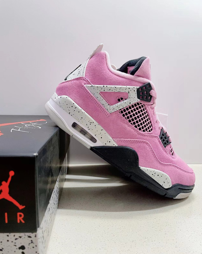 Jordan 4 Retro Pink Men/Women Mid Top Basketball Shoes