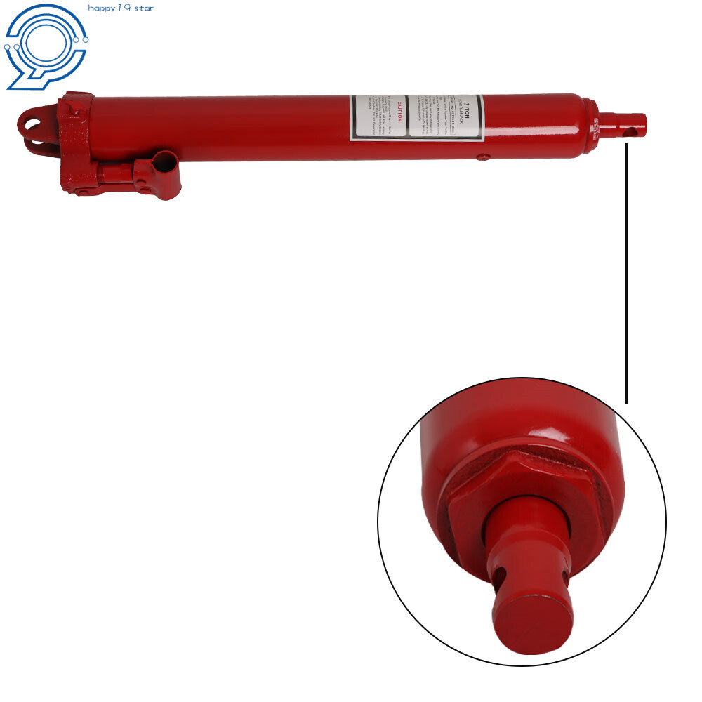 New 3 Ton Long Manual Hydraulic Ram Jack Single Pump Engine Lift Cherry Picker
