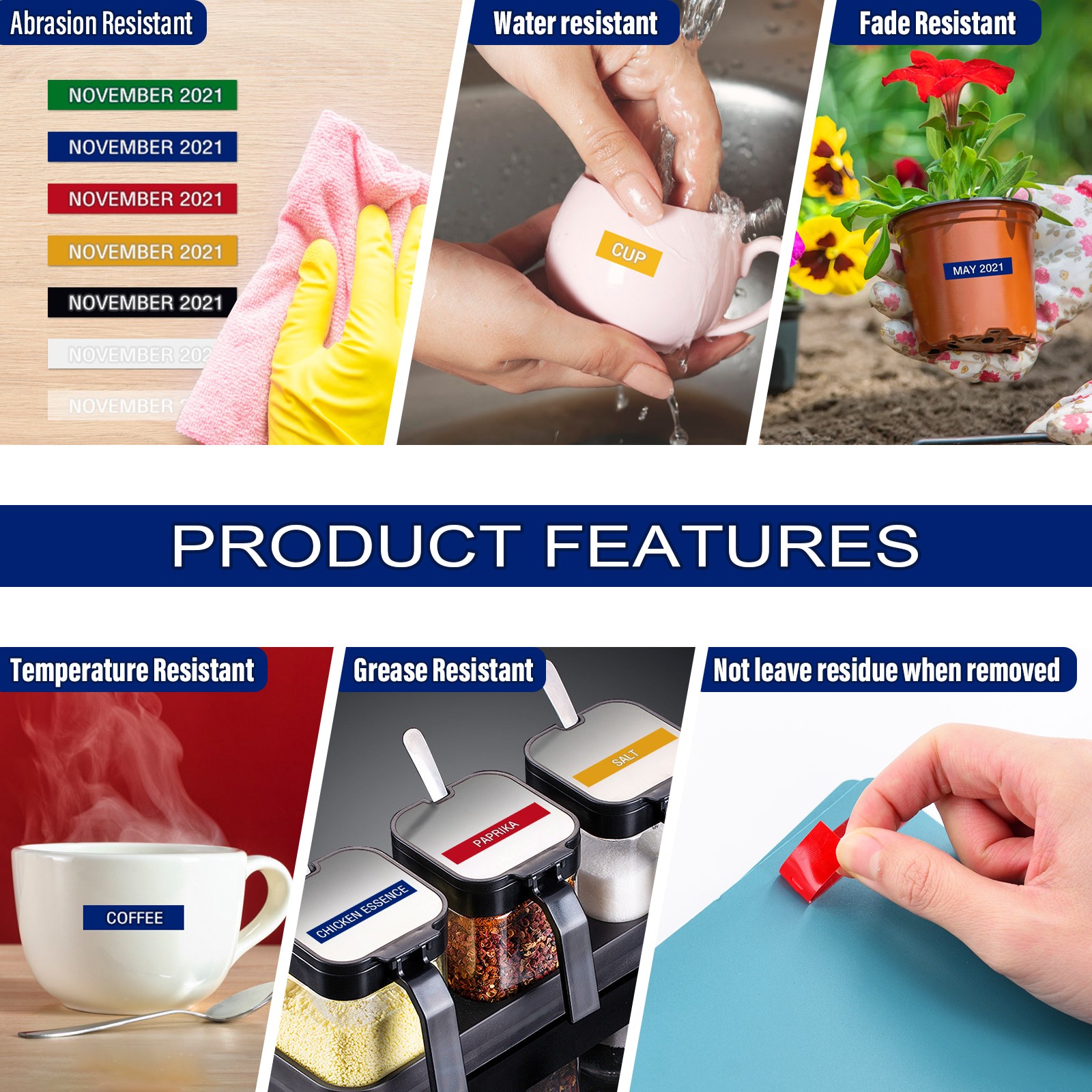 10PK For DYMO 3D Embossing Label Tape Organizer Xpress White on Black 12mm+9mm