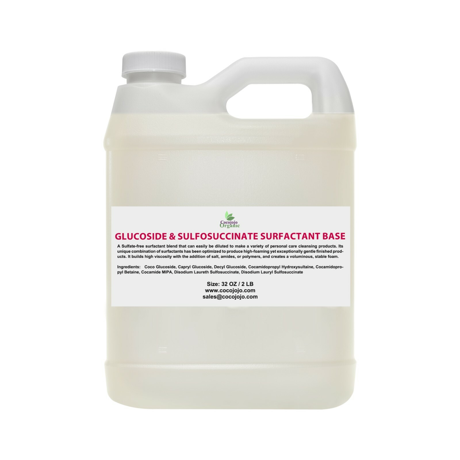 Glucoside and sulfosuccinate surfactant base blend bulk foaming shampoos gel diy