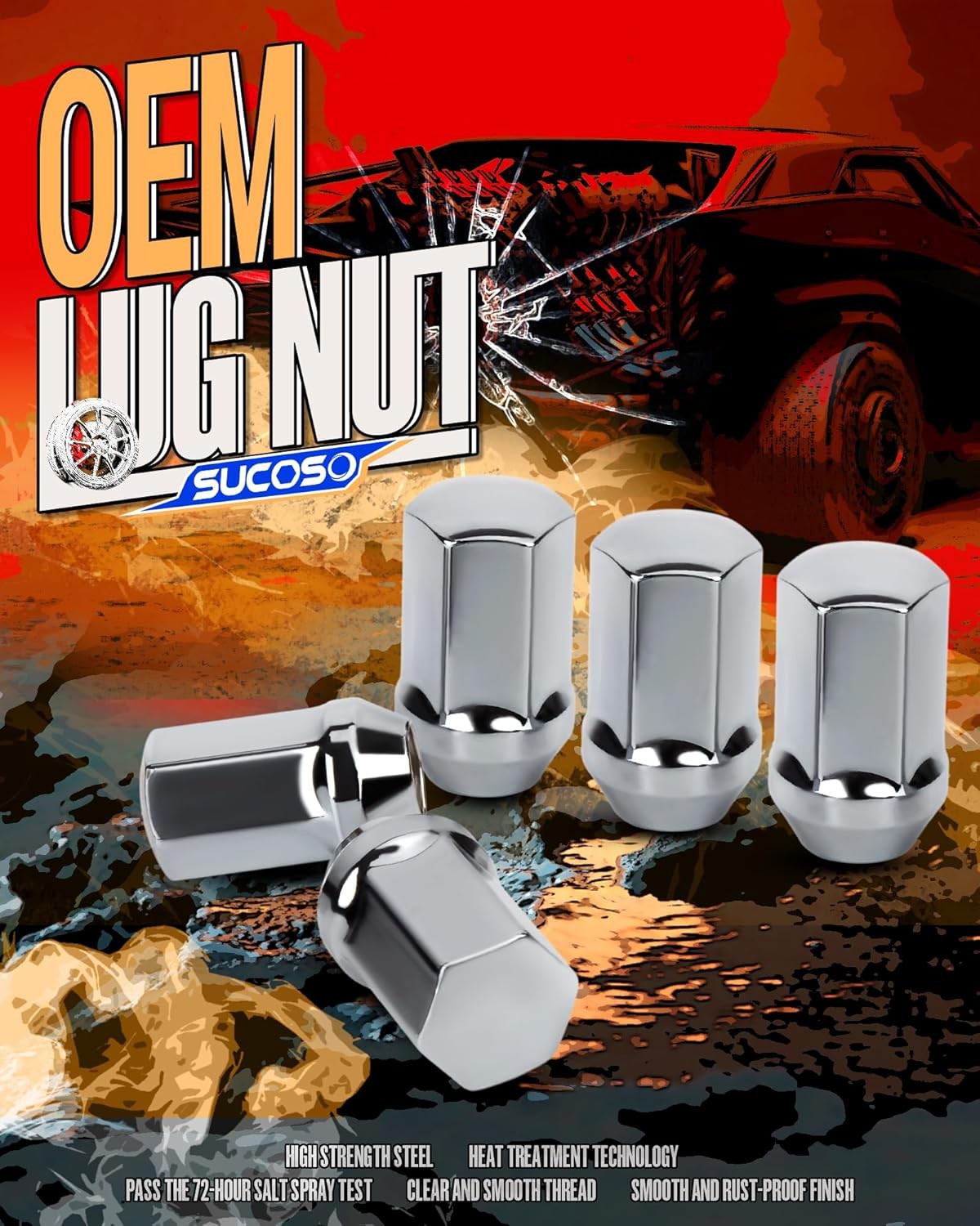 32pcs 14x1.5 OEM Lug Nuts Replacement 2008-2024 Chevy Silverado GMC Sierra 2500