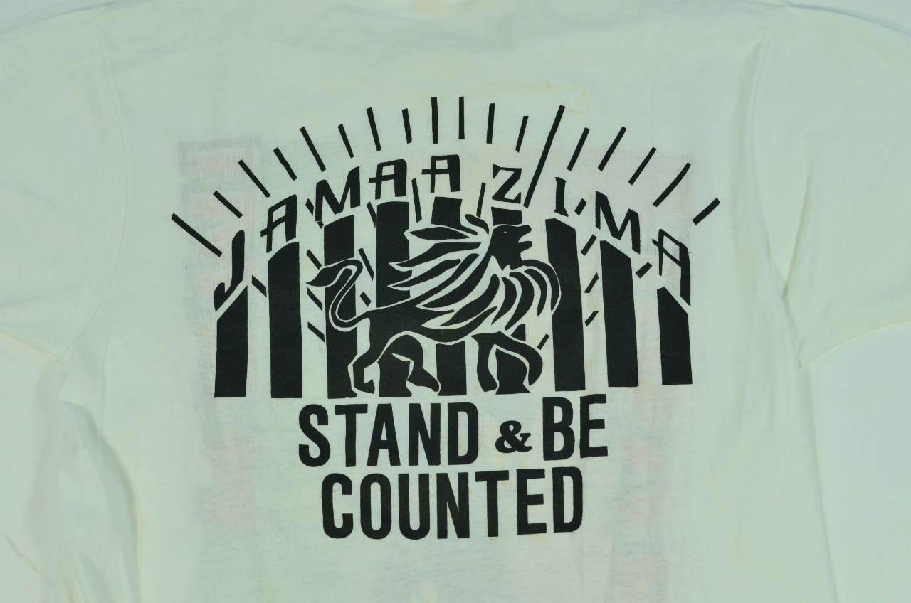 VTG Nami Reggae Jamaazima Single Stitch Jamaica Stand & Be Counted 80's 90's