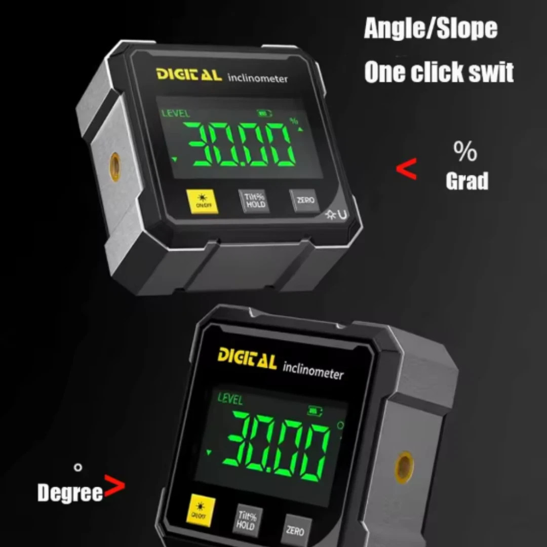 Digital Angle Finder with Electronic Laser 4-Side Magnetic Angle Gauge US