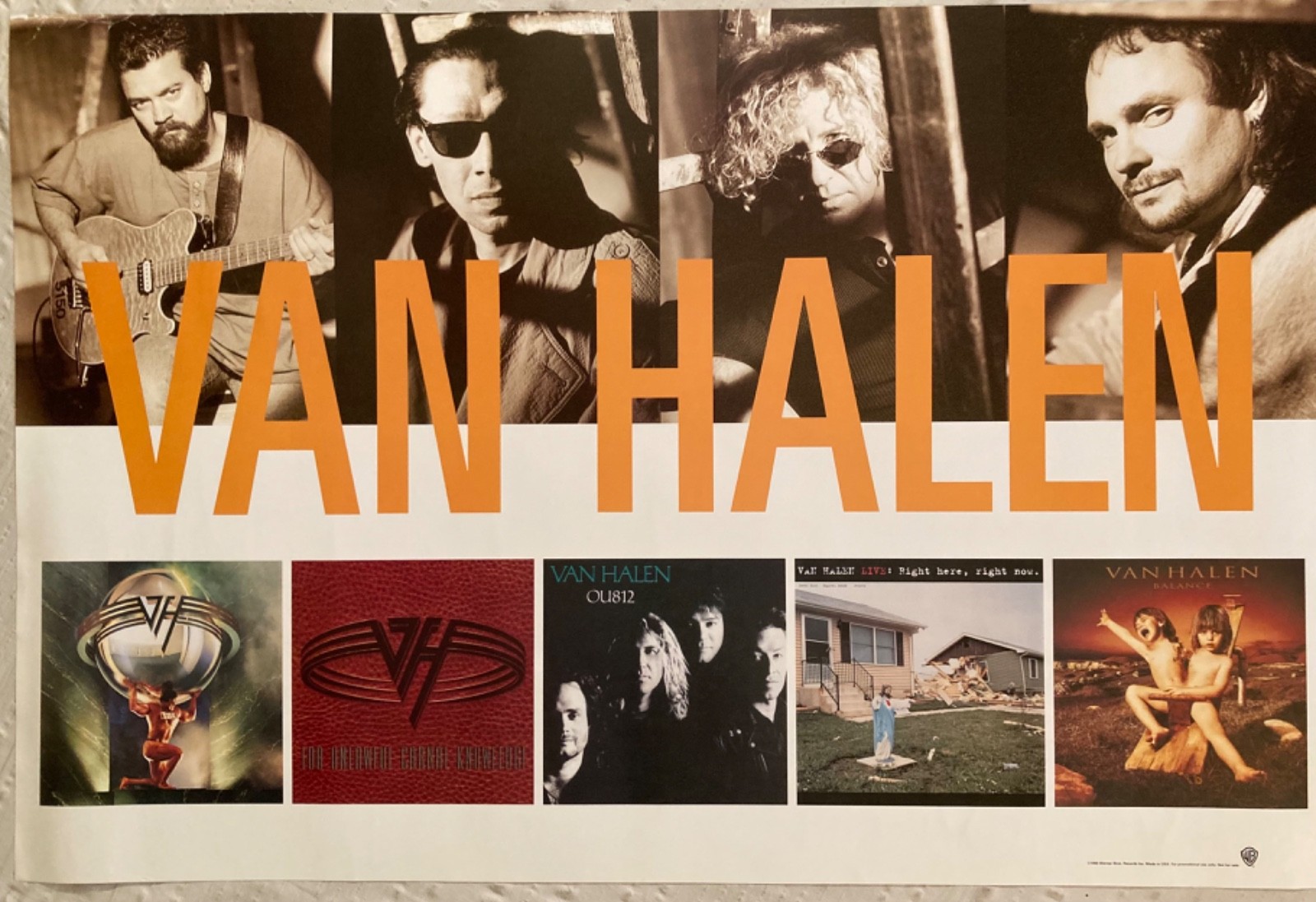 Van Halen 1995 Promo Poster Sammy Hagar V