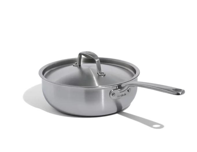 Made In Stainless Steel Clad 3-Quart Saucier with Lid, NIB