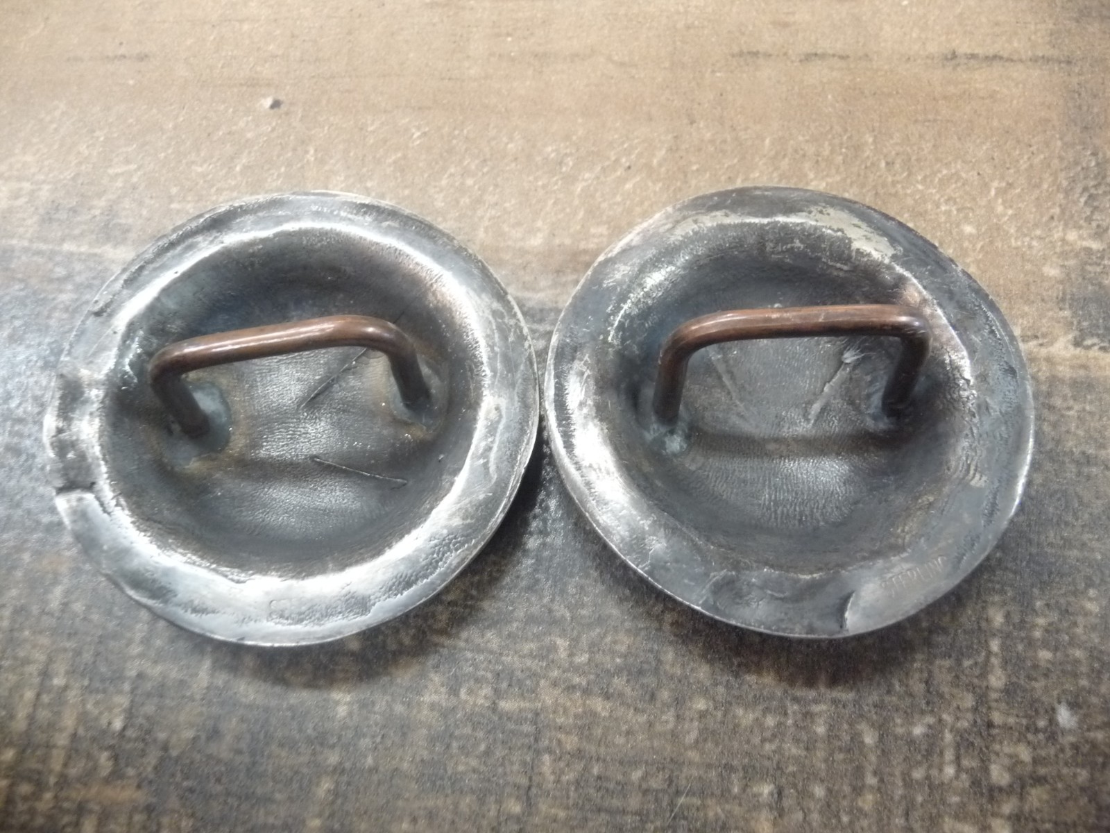 2" pair of Solid Sterling silver Conchos