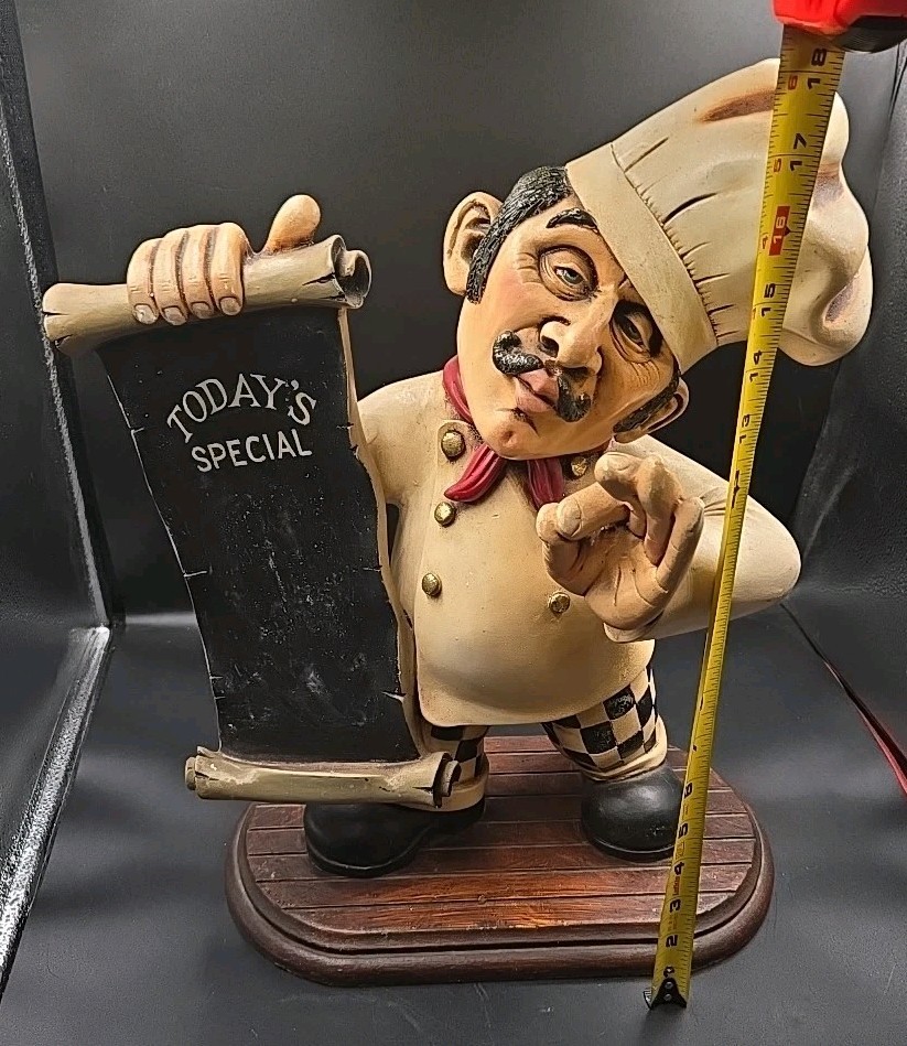 Peter Mook Pastry Cook Menu Display Chalkboard Restaurant Decor 18 inches Tall