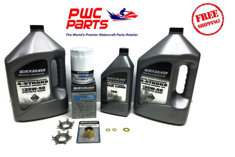 MERCURY Verado QUICKSILVER 135/150/175/200HP L4 -4 cyl Oil Change Kit w Prop Nut