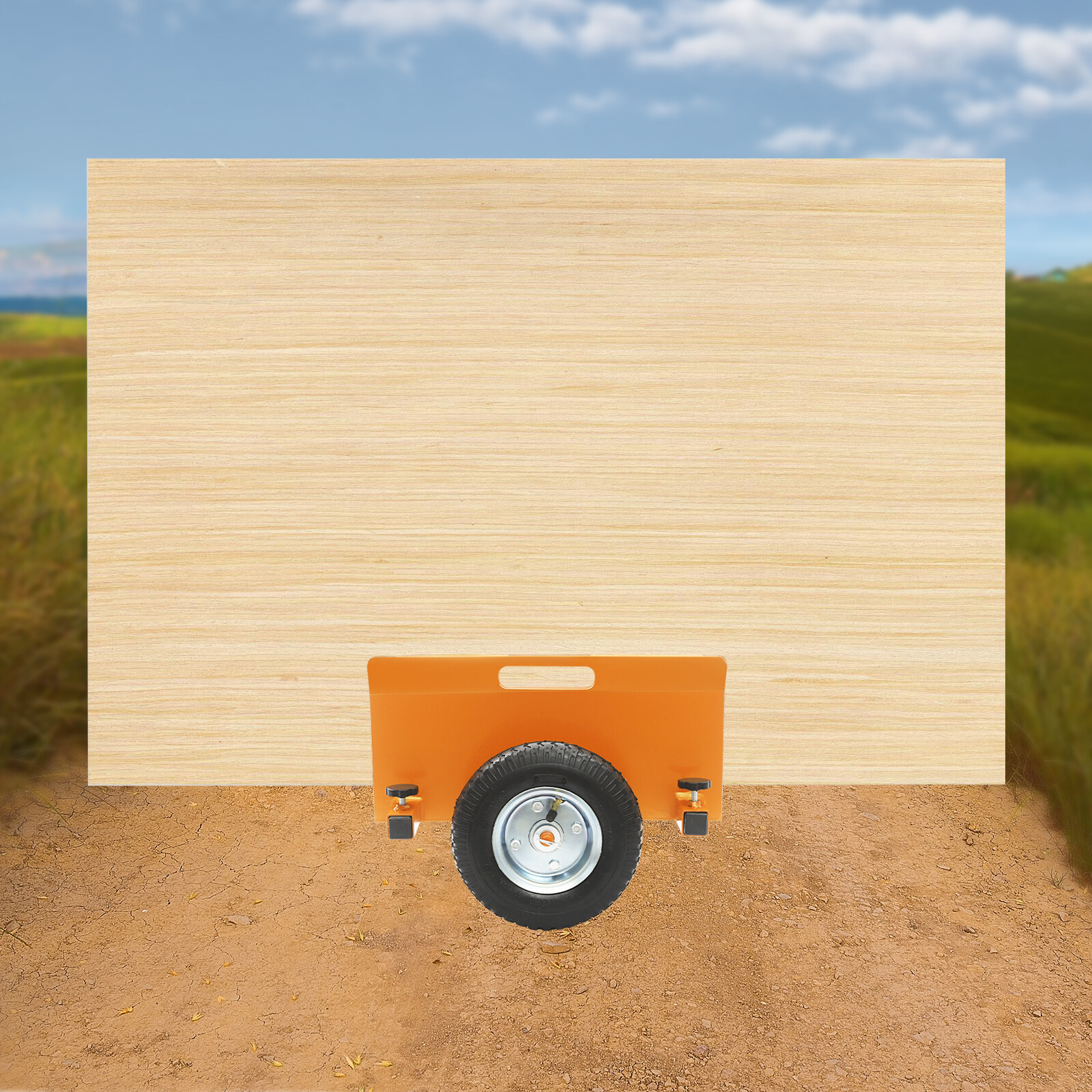 Panel Dolly Heavy Duty Slab Dolly Adjustable Drywall Mover with 8" Wheels