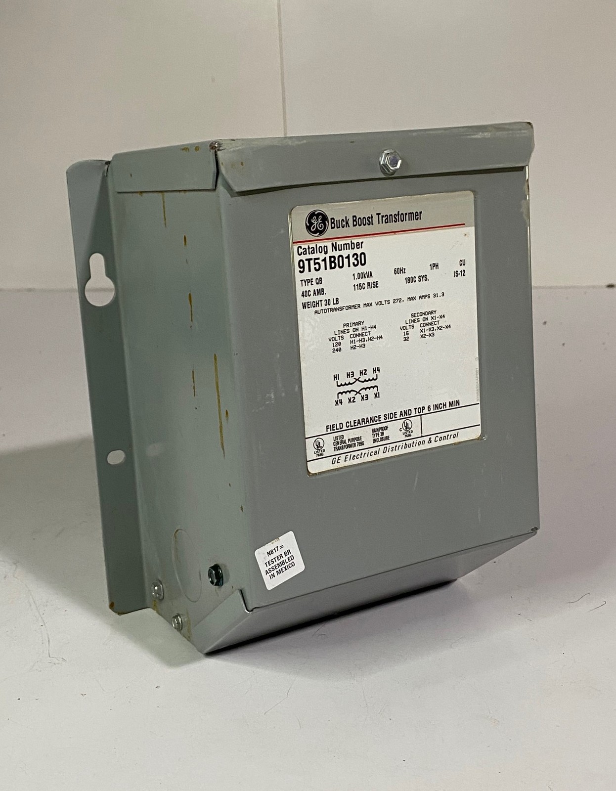 ONE (1) GENERAL ELECTRIC Buck Boost Transformer 9T51B0130 (NEW)