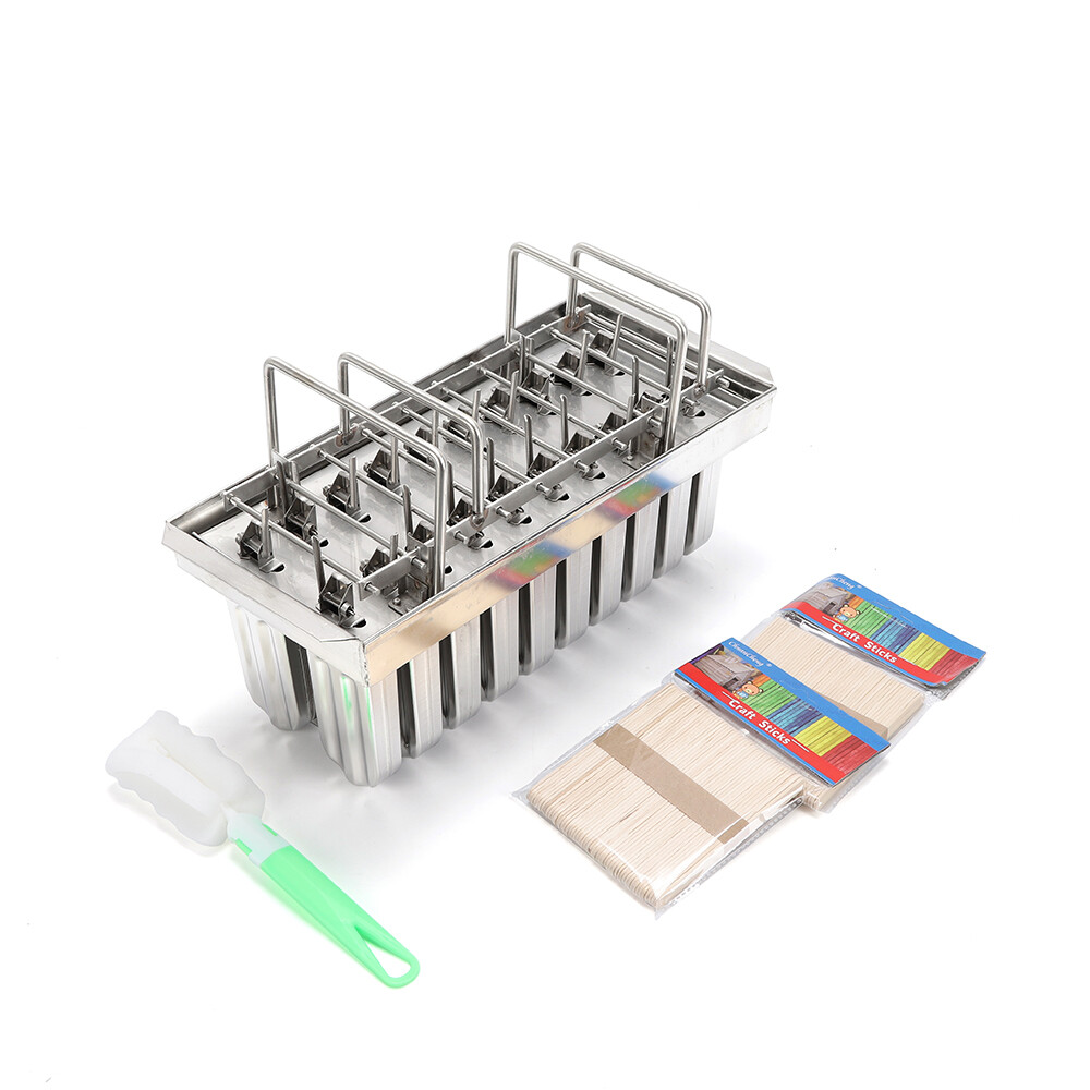 20x Stainless Steel Molds Ice Pop Lolly Popsicle Ice Cream Stick Holder Mold Top