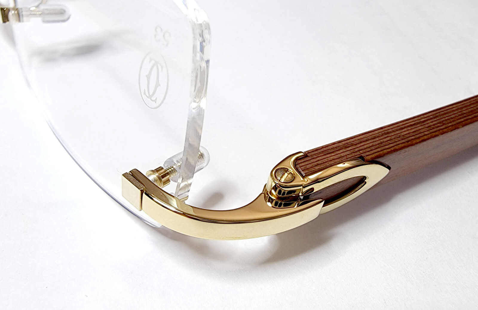 NEW! Cartier Square Screws & Caps - Big Size - Gold/Silver - 1 Pair/2 pices