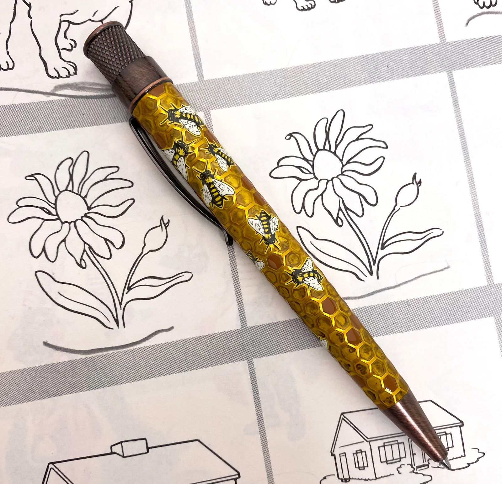 Retro 51 Tornado™ Rescue Ballpoint Pen - "Buzz" Honeybee