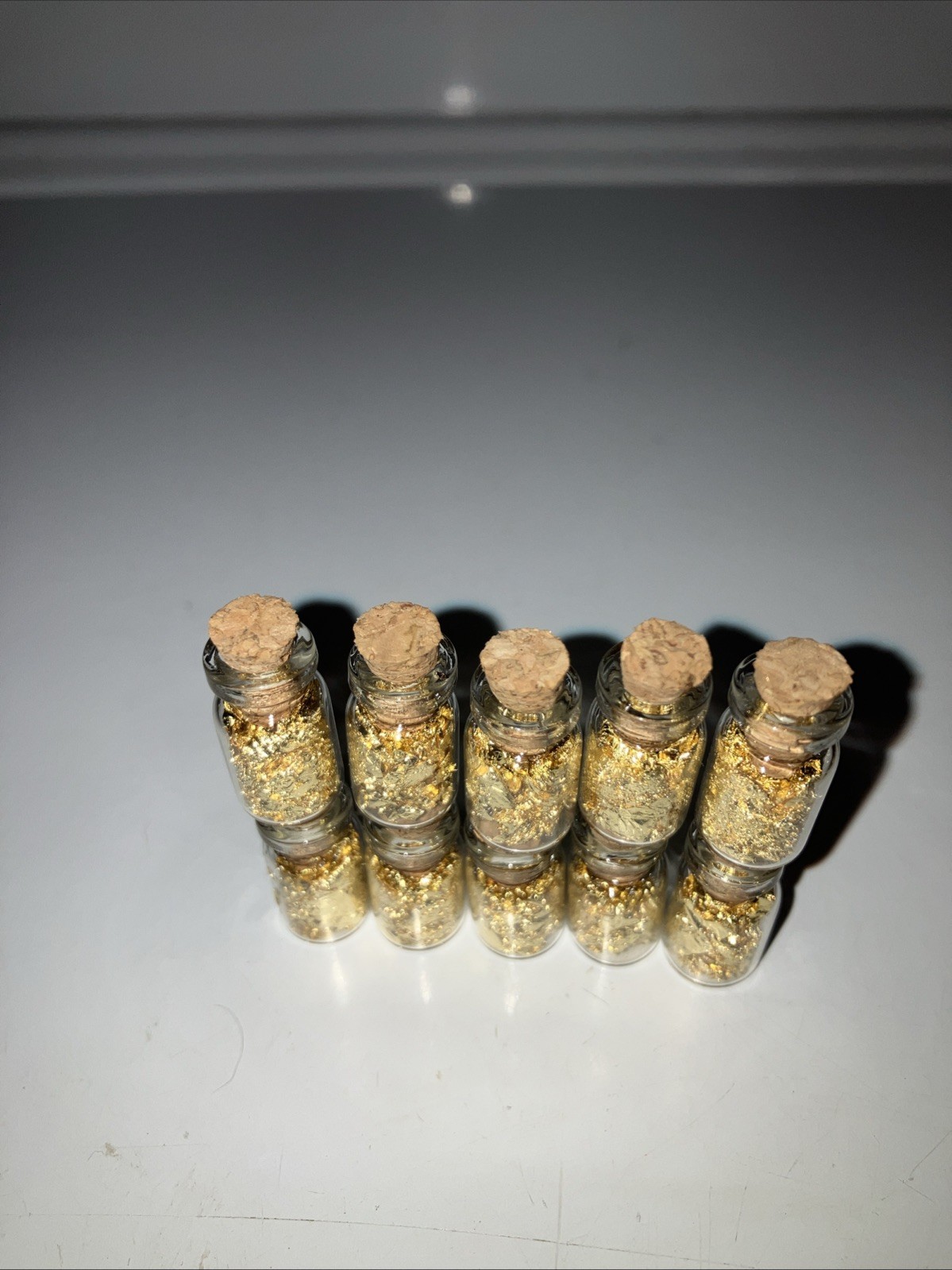 10 Bottles of Gold Leaf Flakes....1ml.... Lowest Price online !!