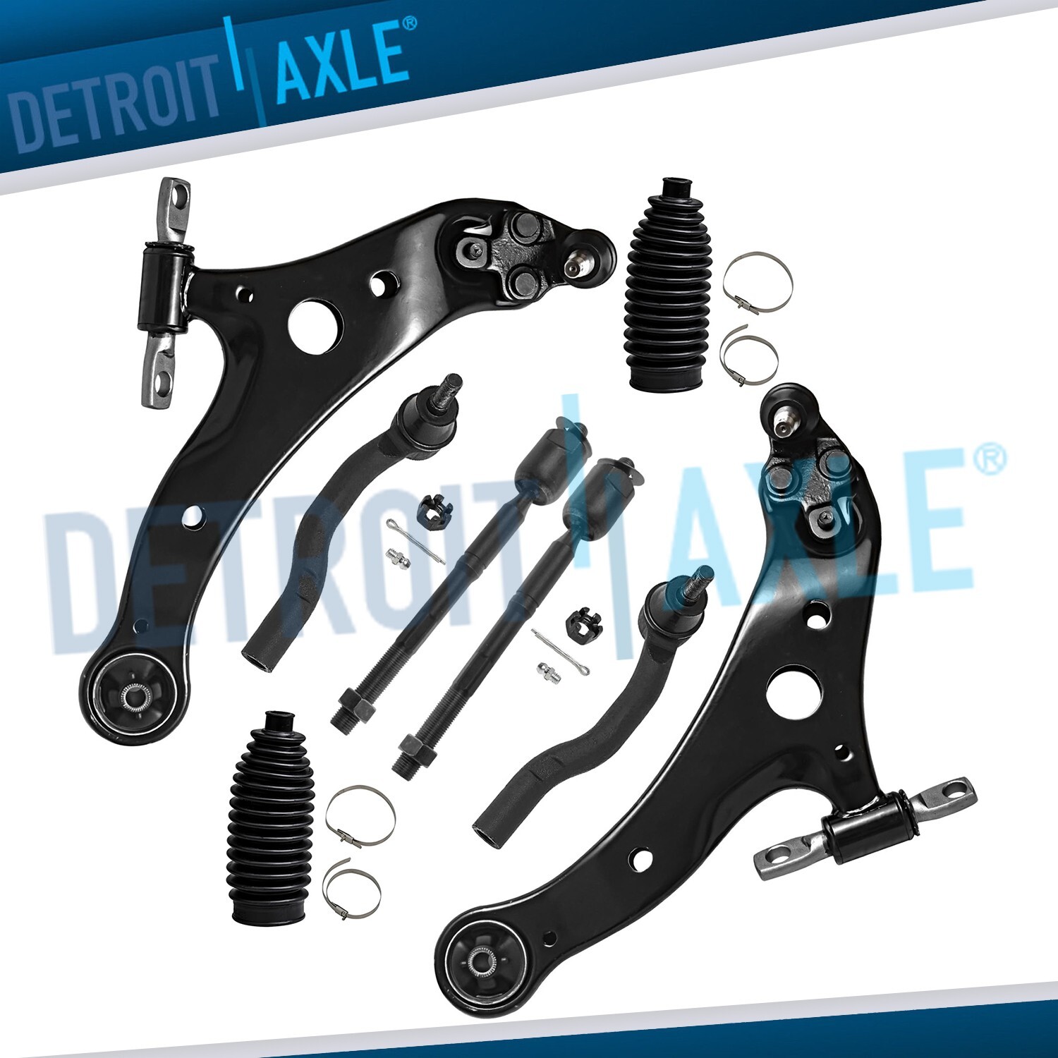 Front Lower Control Arms Tie Rods w/ Boots for Toyota Avalon Camry Lexus ES350