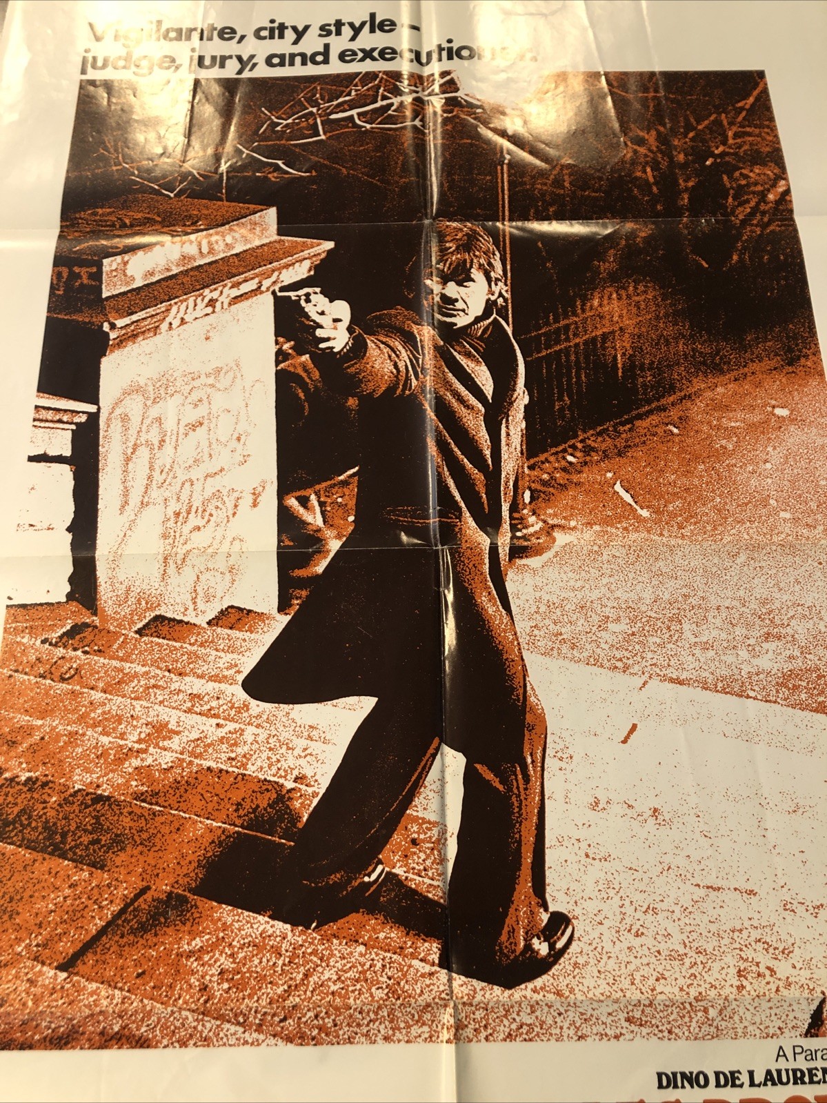 Death Wish 1974 Original US 1-Sheet Poster Charles Bronson Folded