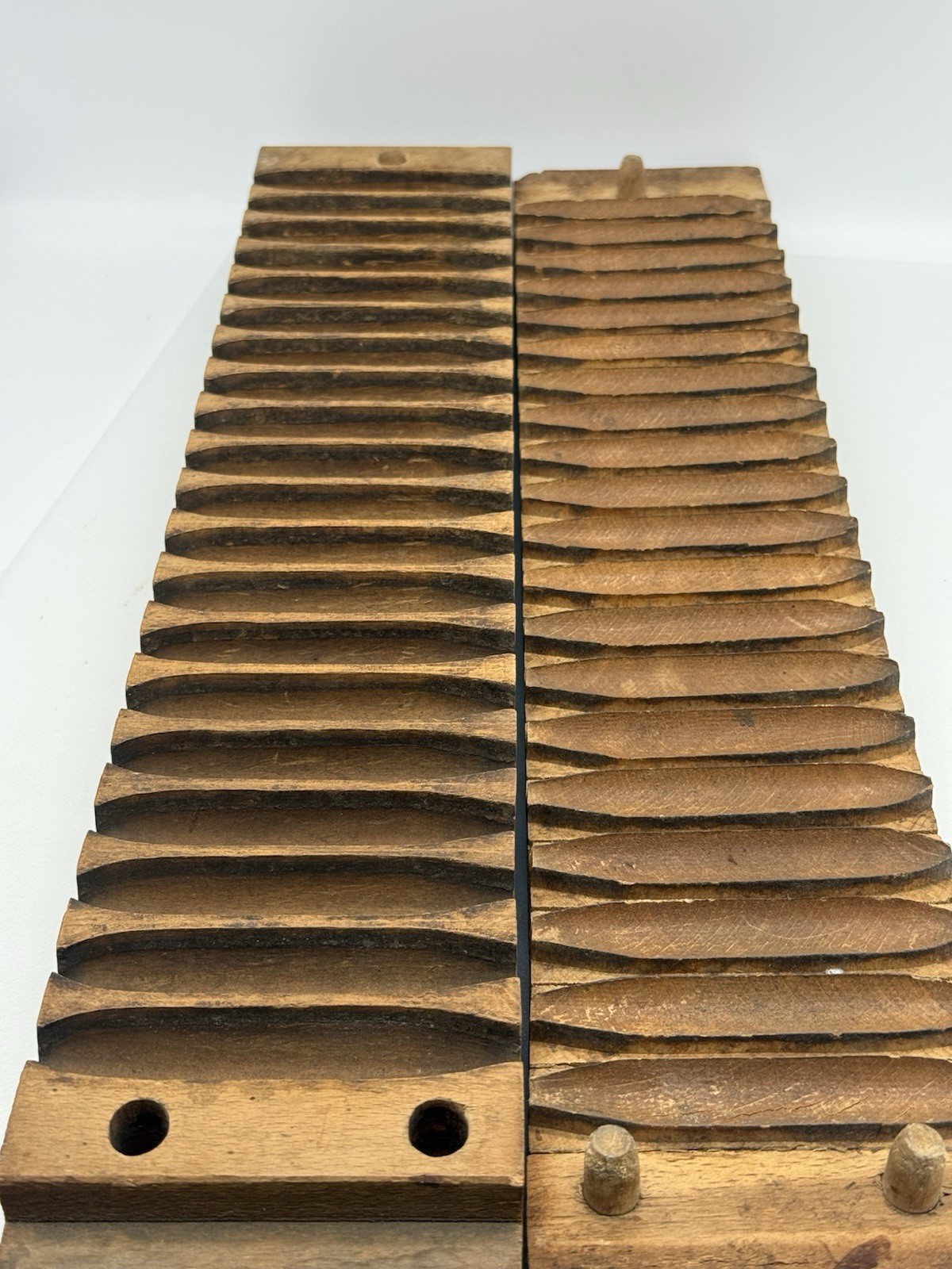 Vintage Antique Primative Wooden Cigar Mold Press, 20 Cigar