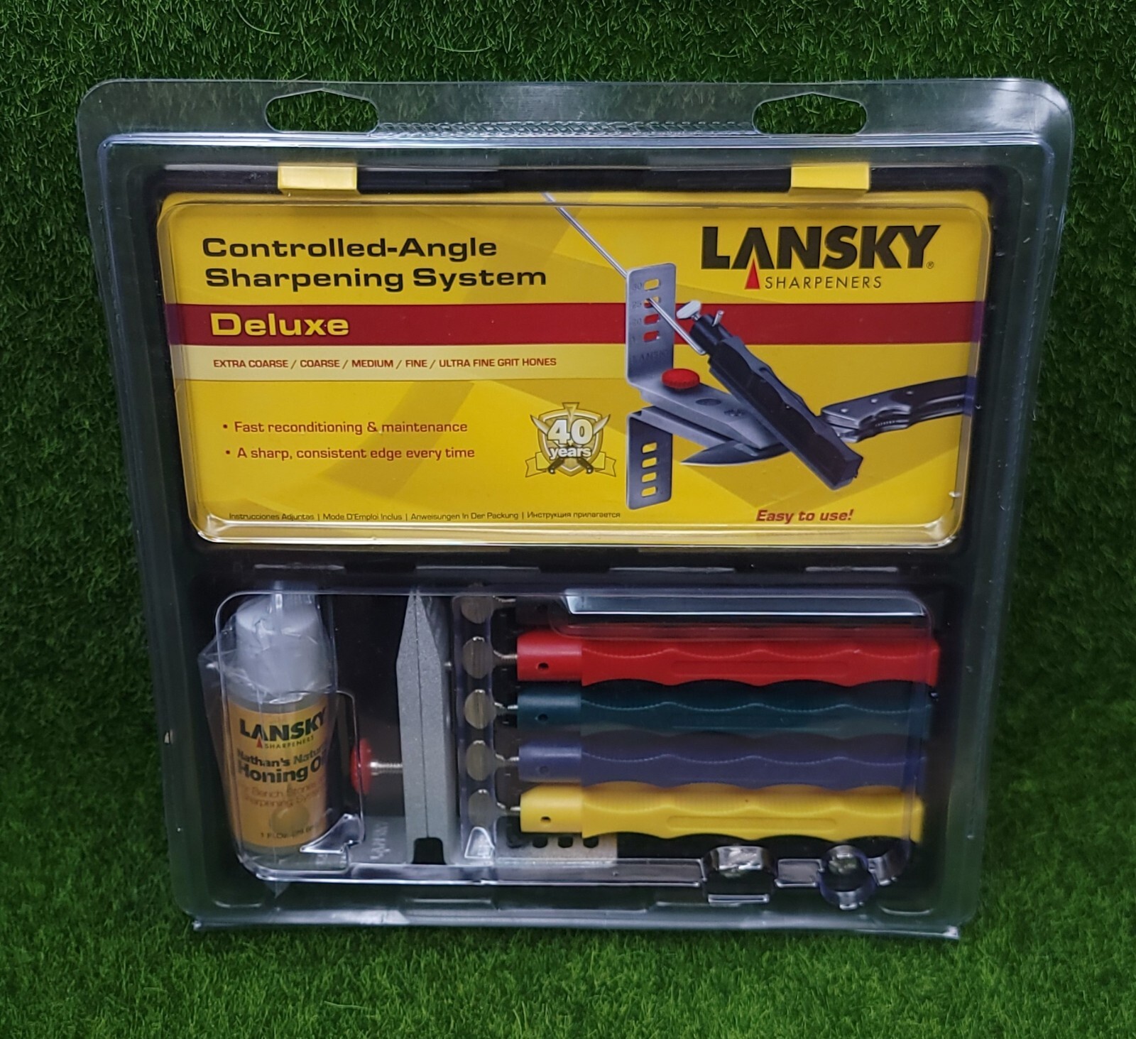 Lansky Deluxe 5-Stone Controlled-Angle Precision Knife Sharpening System - LKCLX