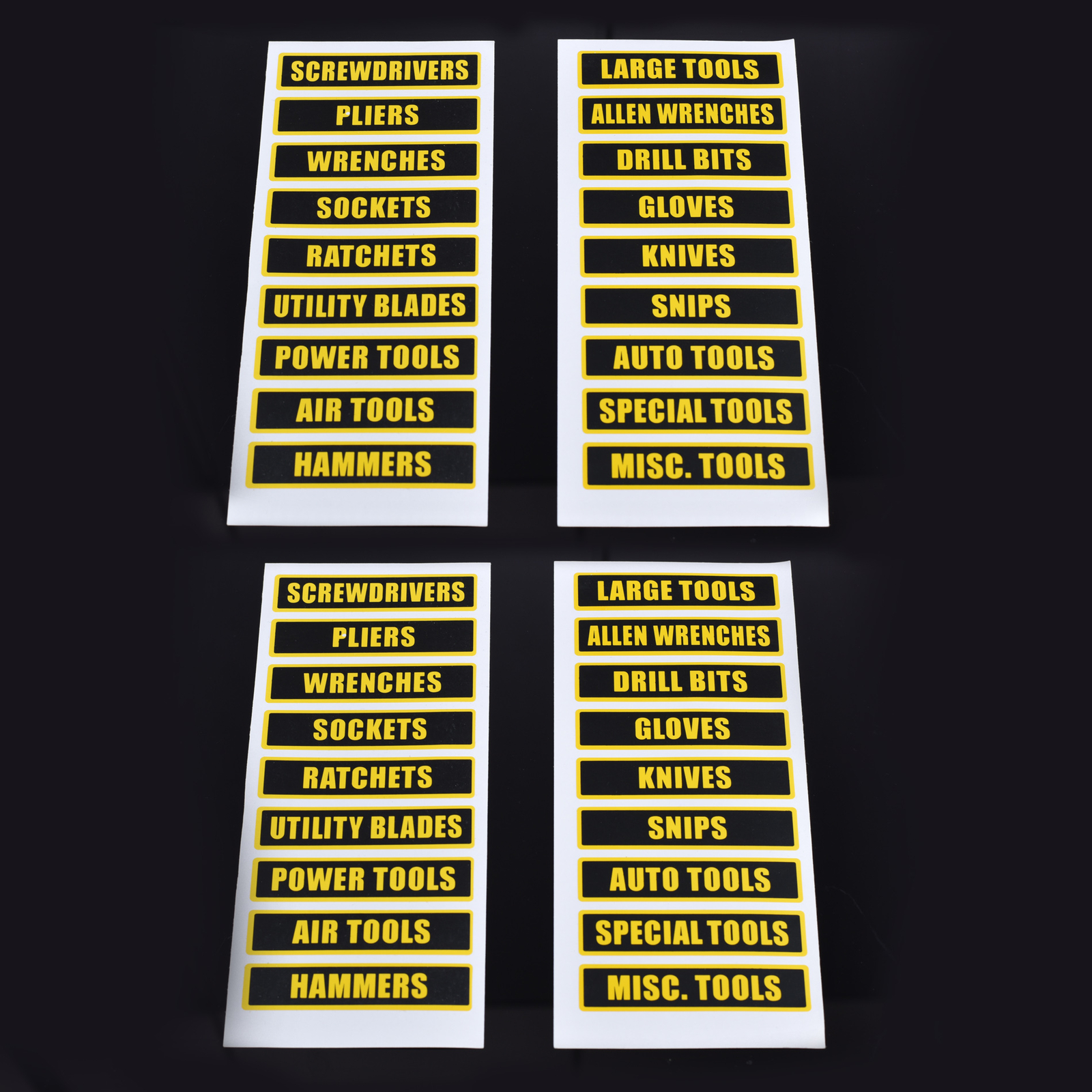 36pcs Adhesive Tool Box Label Drawer Sticker Vinyl Decal Storage Organizer Chest