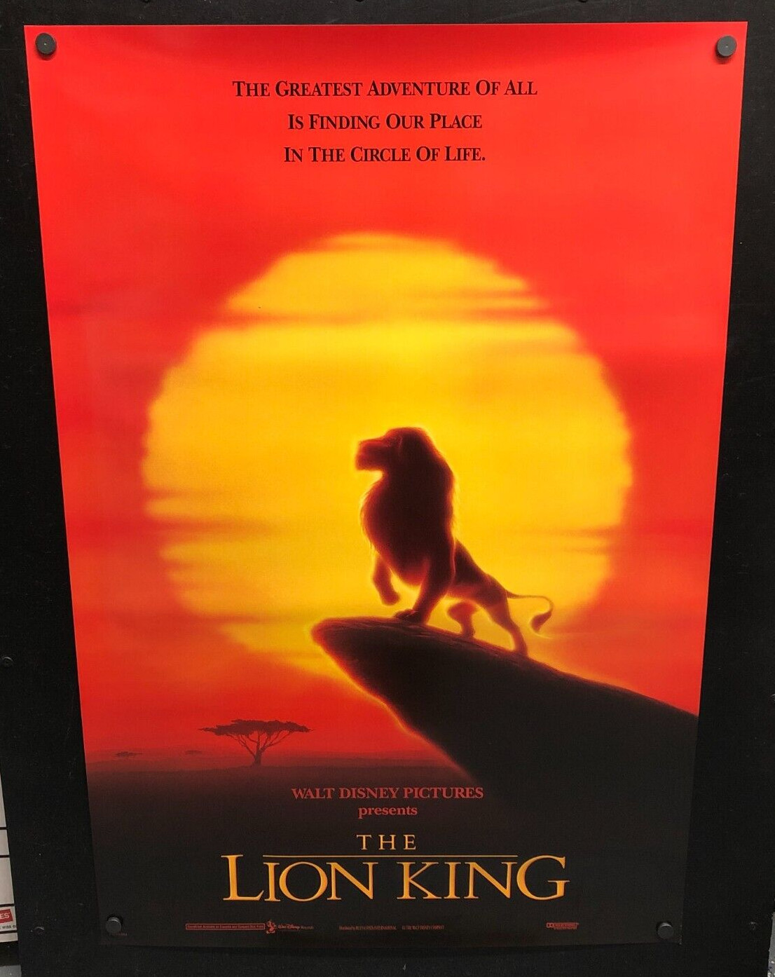The Lion King Movie Poster 27x40 Style B One Sheet **Rare International Version