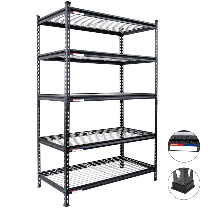 WORKPRO 5-Tier 72-inch Heavy Duty Metal Storage Shelving Unit Storage Rack Shelf