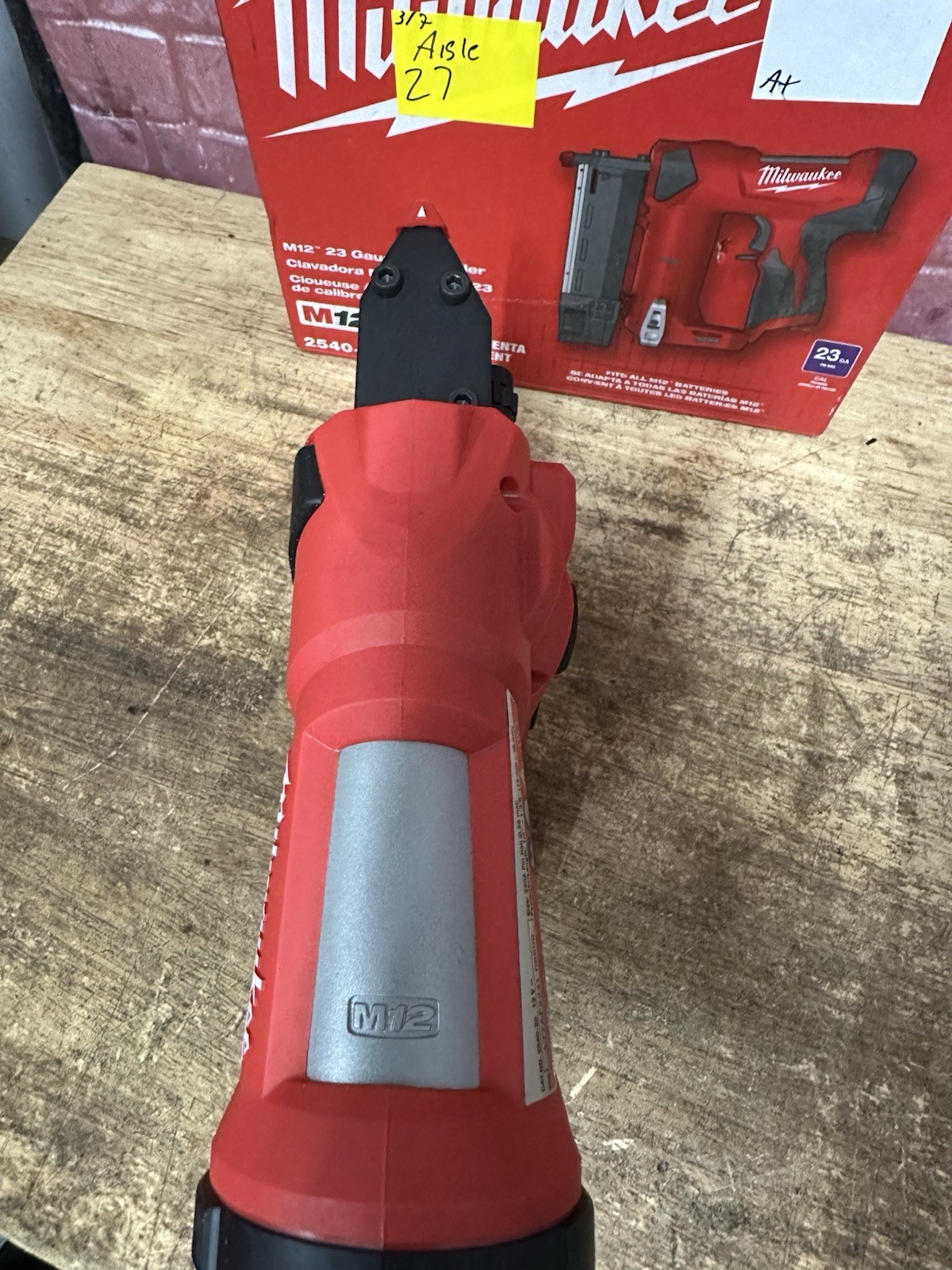 Milwaukee M12 23 Gauge Cordless Pin Nailer Tool (2540-20) Tool Only (Open Box)