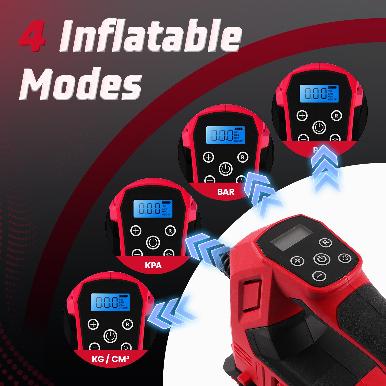 Cordless Tire Inflator Air Compressor for Milwaukee with M18 Bettery And Charge-