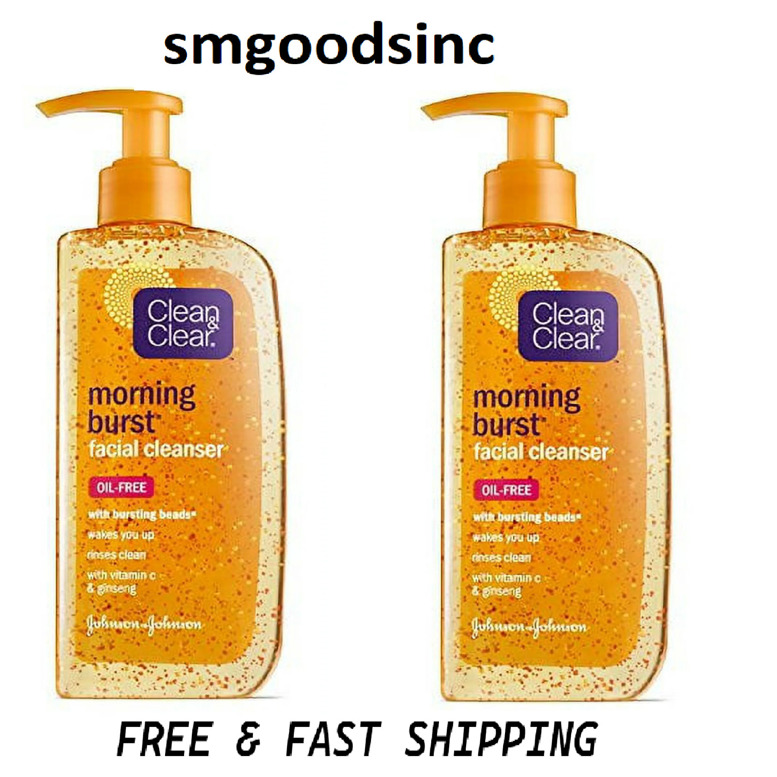 2PK Clean & Clear Morning Burst Oil-Free Gentle Daily Acne Face Wash, 8 fl. Oz