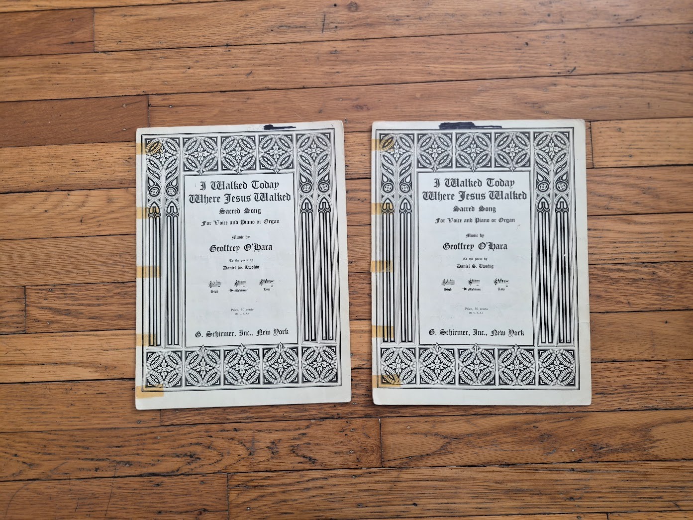 VTG Religious Spiritual Church Sheet Music
