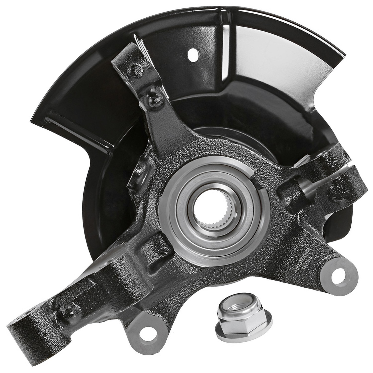 Front Steering Knuckles & Wheel Hub Bearings Assembly for 2011 - 2014 Ford Edge