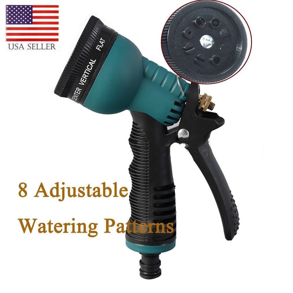Garden Hose Nozzle Spray Nozzle 8-Pattern Heavy Duty High Pressure Leak Proof