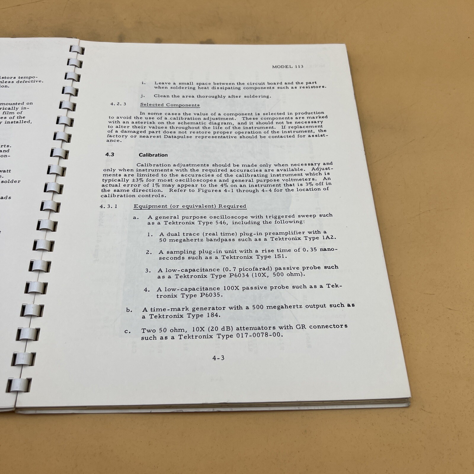 Datapulse Model 113 Pulse Generator Operation and Maintenance Manual Preliminary