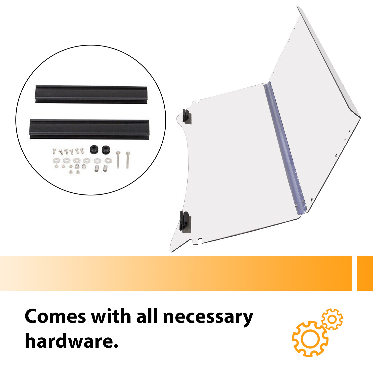 Folding Acrylic Clear Golf Cart Windshield For Club Car Precedent 2004-Up 21