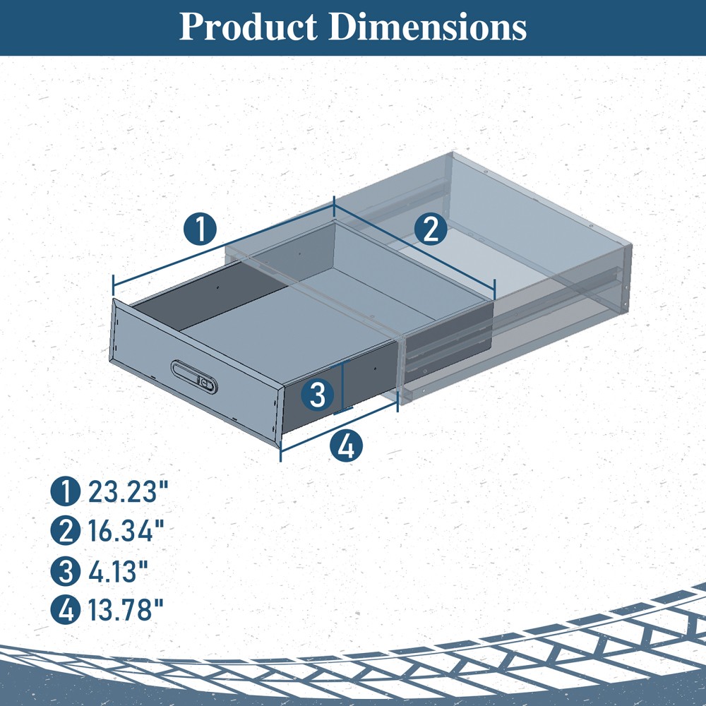 Cargo Drawer & Fridge Slide Mount for 15-25 Jeep Wrangler JK JL Ford Bronco 4-Dr