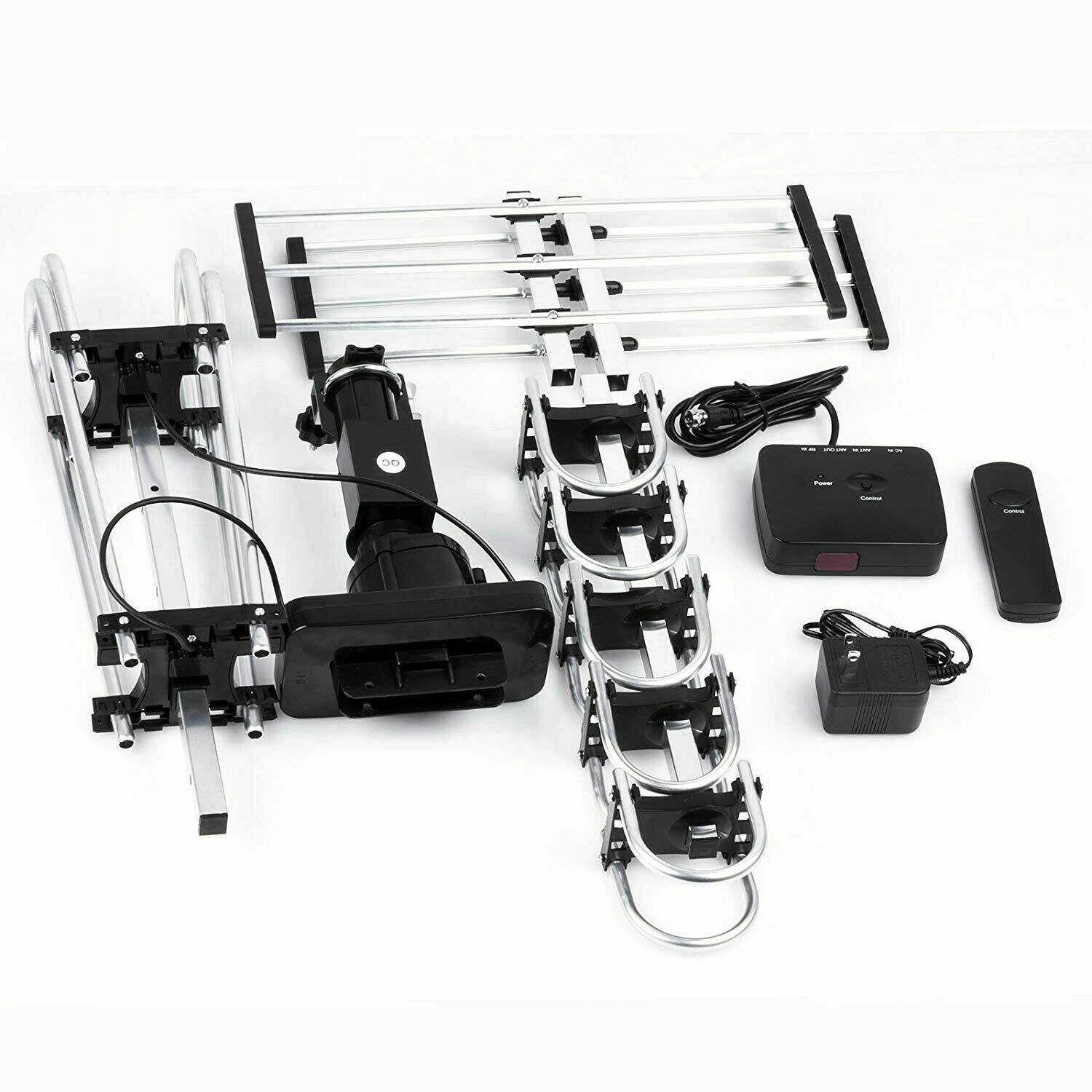 990 mile HDTV 1080P Outdoor Amplified Digital TV Antenna Rotor 360° UHF/VHF Home