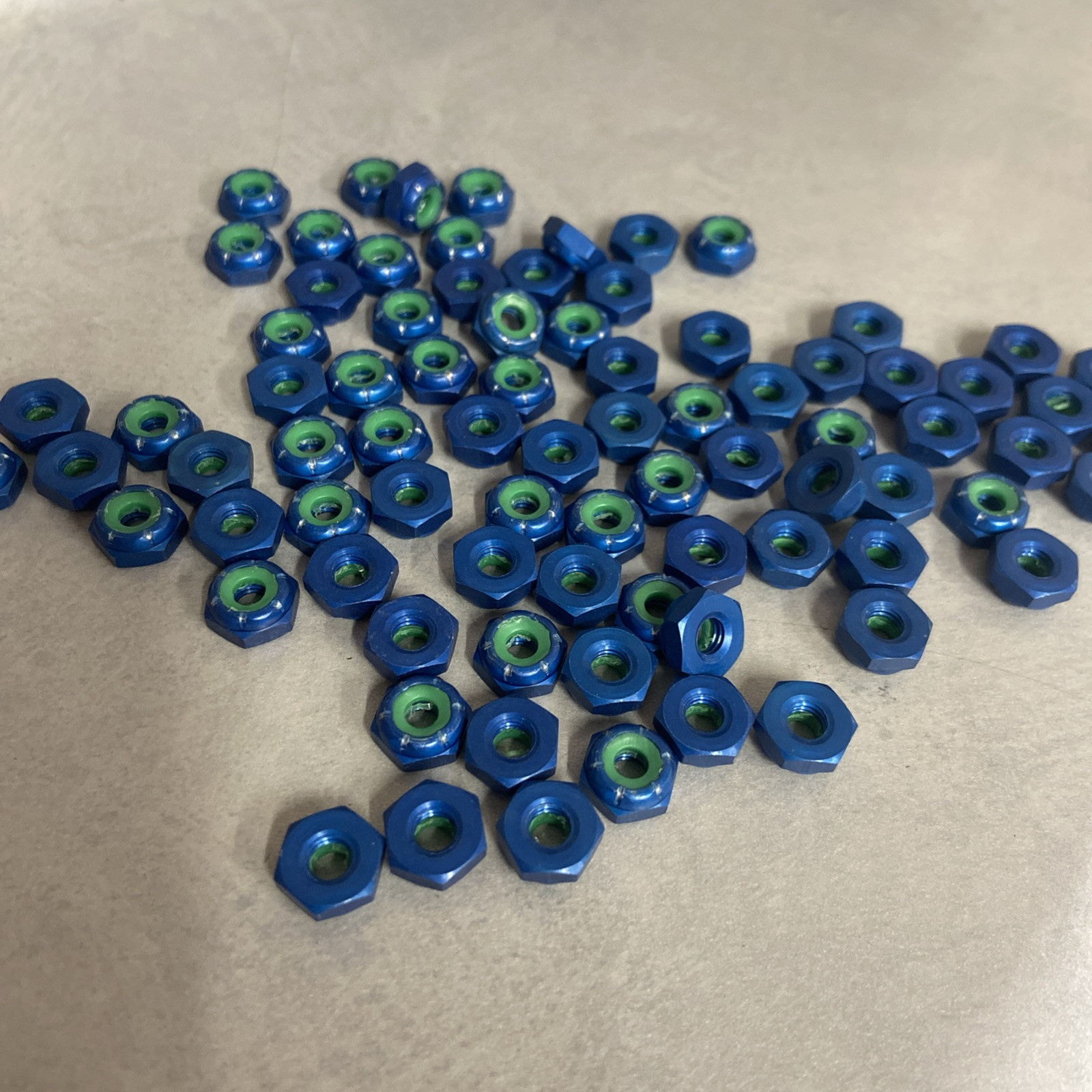 Aluminum Nylon Insert Locknuts- 10-32 Thin Height- Lot of 100 (Sprint Car)