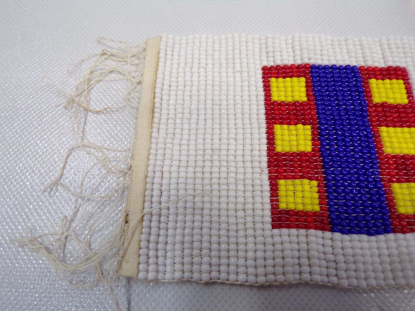 Vintage Handmade Native American Glass Bead Belt 19.5" Potawatomi?