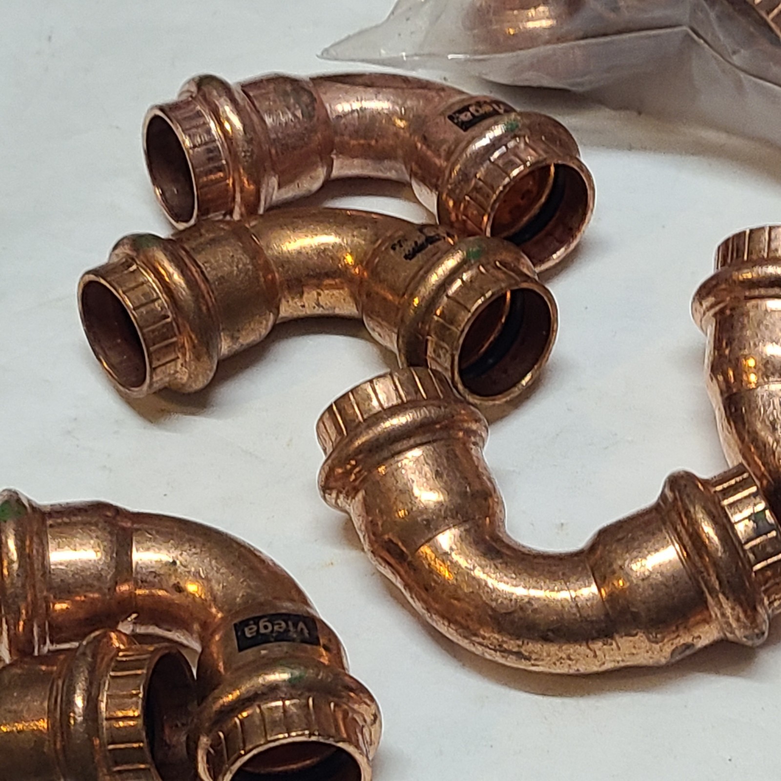 Viega 77317, 1/2" x 1/2" P x P ProPress 90° Copper Elbow (PK 10)