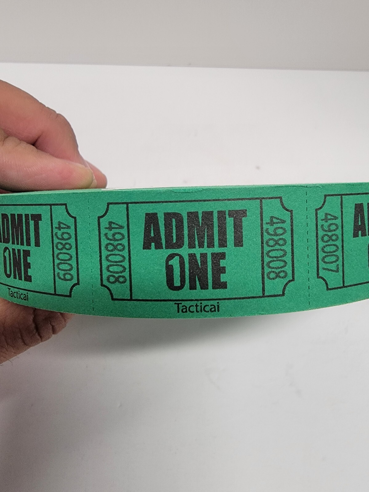 1 Roll 2,000 GREEN Admit One Tickets Carnival Fun Fair Festival Raffle Entrance