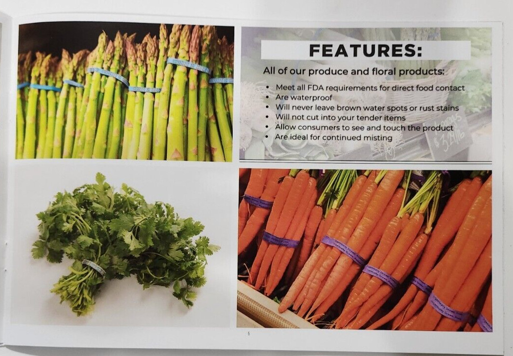 Alliance Rubber Blue Broccoli PFP Bands 2" x 1/2" #81 1 LB Bag Broccoli/Produce