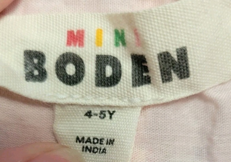 Mini Boden Girls Floral Printed Bow Back Midi Dress In Blossom Pink 4-5 Y